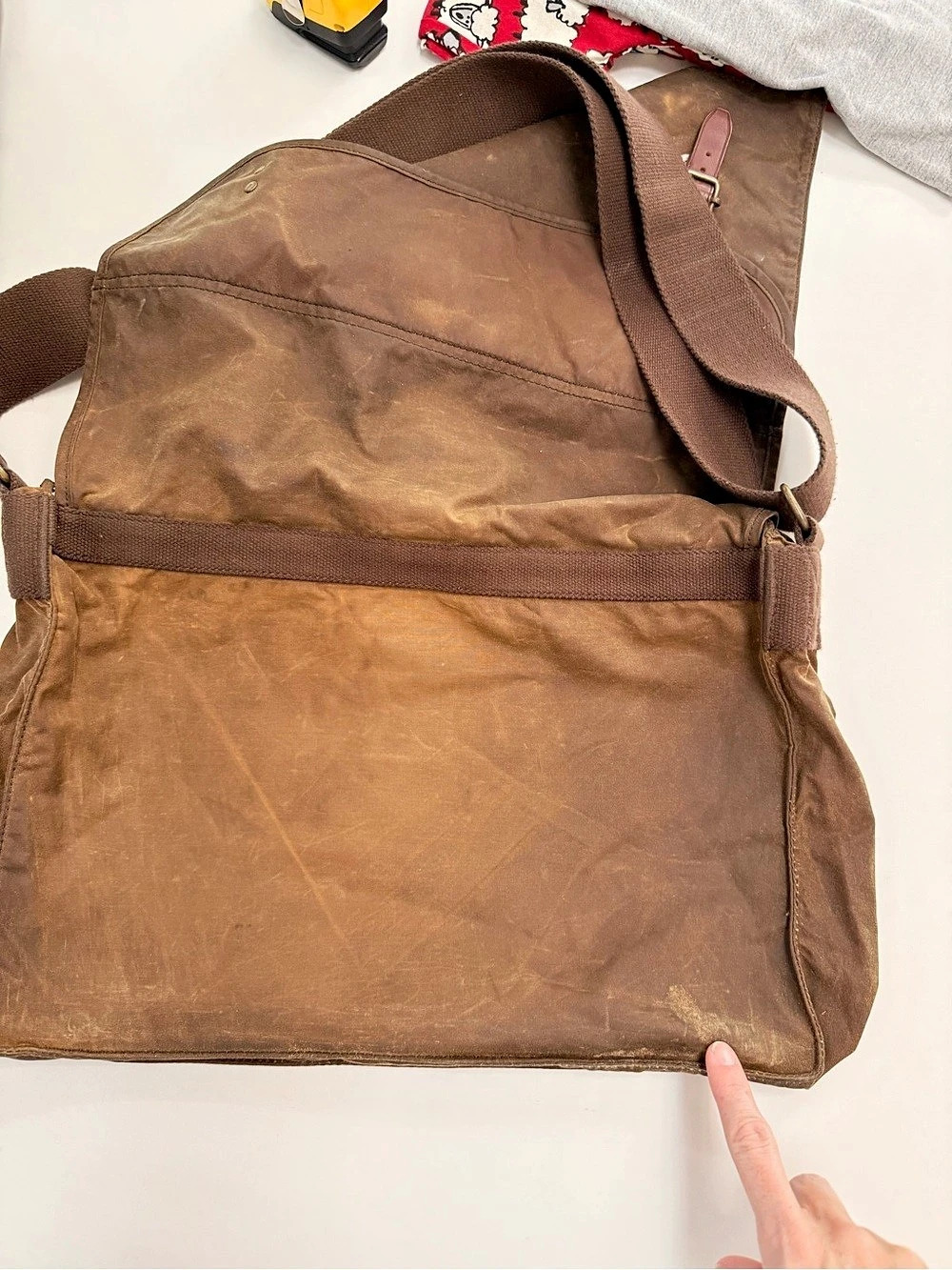 J.Crew × British Millerain Waxed Canvas Messenger Bag - Picture 8 of 12